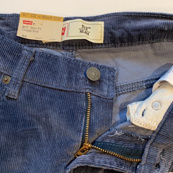 Levi’s SZ 14 27 x 27 511 Slim Fit Corduroy Jeans - Picture 6 of 9